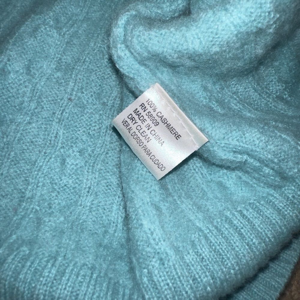 ANTONIO MELANI Blue Cashmere Crew Neck Sweater - Picture 4 of 4